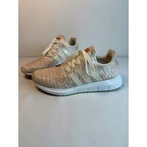 Adidas Swift Run Women Size 7 White/Rose Gold Low Top Lace Up Running Shoes
